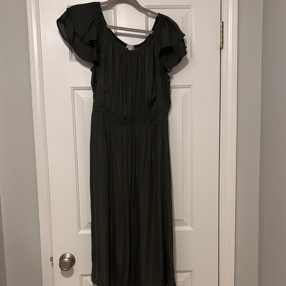 Elegant Olive Green Dress